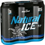 Natural Ice Beer, 3 Pack 25 fl. oz. Cans, 5.9% ABV