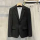 thumbnail image 2 of Chaqueta de vestir de negocios negra, chaqueta de traje para hombre, blazer de un solo pecho para hombre, ropa elegante para hombre, moda de verano, simple, vintage 2024, 2 of 5