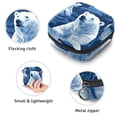thumbnail image 3 of Polar Bear Period Purse Sanitary Napkin Organizer Small Makeup Pouch Canvas Zipper Pouch 4.7x6.6x6.6 in, 3 of 6