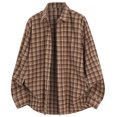 thumbnail image 2 of Gamivast Plus Size Mens Flannel Shirts Long Sleeve Plaid Oversized Button up Sweatshirts Casual Holiday Lapel Collar Tee Shirts Trendy Work Outfits, 2 of 6