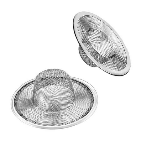 

Shower Hair Drain Catcher Stainless Steel Sink Strainer Hair Catcher Basket Filter Trap Fits Most Kitchen Sinks Bathroom Sinks Shower Tub Drains(2 Pack)