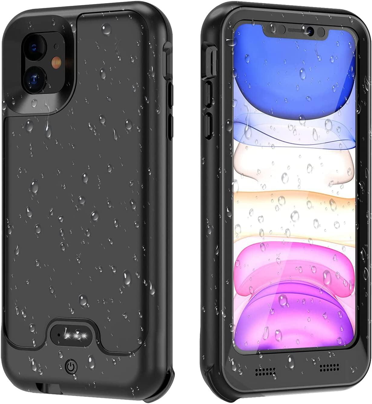 SHANNA Portable Charger Case for iPhone Heavy Duty Battery Case, Qi