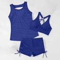 thumbnail image 5 of LIUJUNSHOP Womens Athletic 3 Piece Tankini Swimsuit with Shorts Tank Tops Bathing Suit with Bra Open Back Athletic Swimwear, 5 of 7