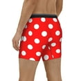 thumbnail image 2 of Men Polka Dot Red Boxer Briefs Novelty Boxer Shorts Underwear No Fly, 2 of 7
