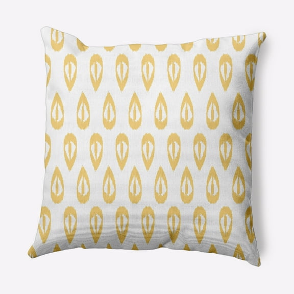 Simply Daisy 26 in x 26 in Yellow and White Geometric Polyester Throw Pillow