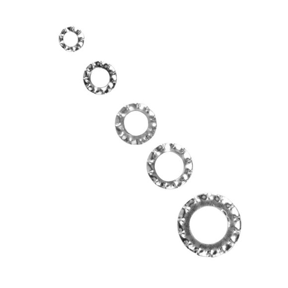 Toothed Lock Washer, Serrated Lock Washer for Electrical Connections Vehicle Spring Lock Washers