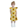 thumbnail image 4 of LOVZFMLL Robe d'Été à Manches à Volants pour Filles, Tenue d'Été pour Enfants 4-14T, 4 of 5