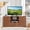 walnut color, variant on MIYZEAL 57" Walnut Irregular Corner TV Stand with 7 Storage Spaces, Modern Entertainment Center with Drawer & Cabinets, Media Console for TVs up to 65", Living Room