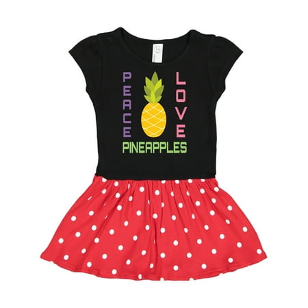 

Inktastic Peace Love Pineapples Gift Toddler Girl Dress