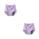 thumbnail image 1 of Minnieouse Ropa interior fisiológica antifugas Seguridad y comodidad Bragas menstruales combinadas de cintura alta púrpura púrpura 2piezas, 1 of 6