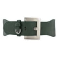 thumbnail image 5 of Women Fashion Green Elastic Belt Waist Hip Silver Square Buckle Fit S M, 5 of 9