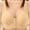 Beige, variant on Womens Wireless Everyday Bra Front Closure Full Coverage Breathable Fabric Daily Wear Bra Push Up Underwear 40A