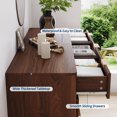 thumbnail image 5 of BouPower Fluted 9 Drawer Dresser for Bedroom,54" Wide Modern Chest of Drawers with Faux Marble Top,Wood Dresser TV Stand & Storage Organizer for Bedroom,Hallway, 5 of 7