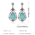 thumbnail image 3 of Pendientes geométricos de turquesa con forma de gota de agua para mujer, pendientes vintage con piedras preciosas, 3 of 8