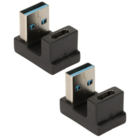 USB Male To USB C Female Adapter, 2pcs USB C U Shape Adapter Plug And Play For Tablets For Phones