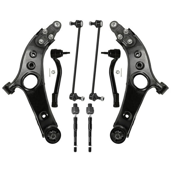 Detroit Axle - 8pc Front End Suspension Kit for Hyundai 2013-2014 Santa Fe XL, 2 Lower Control Arms Ball Joints 2 Sway Bars 4 Inner Outer Tie Rods Replacement