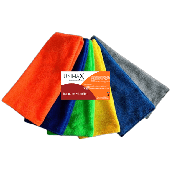 Set de 5 Microfibras LimpiClean Trapo Absorbente 40x40cm