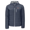 thumbnail image 2 of Men's-Cutter & Buck  Anthracite Auburn Tigers Rainier Eco PrimaLoft Hooded Full-Zip Jacket, 2 of 3