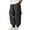 Dark Gray, variant on Men's Cargo Wide Leg Joggers with Strap Detail - Drawstring Waist Multiple Pockets Trendy Casual Daily Pants Blue 2XL