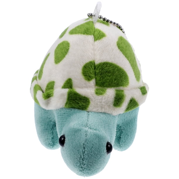 KAKOWELY Dije colgante de tortuga de peluche, llavero de tortuga de peluche, divertido colgante de animal de peluche