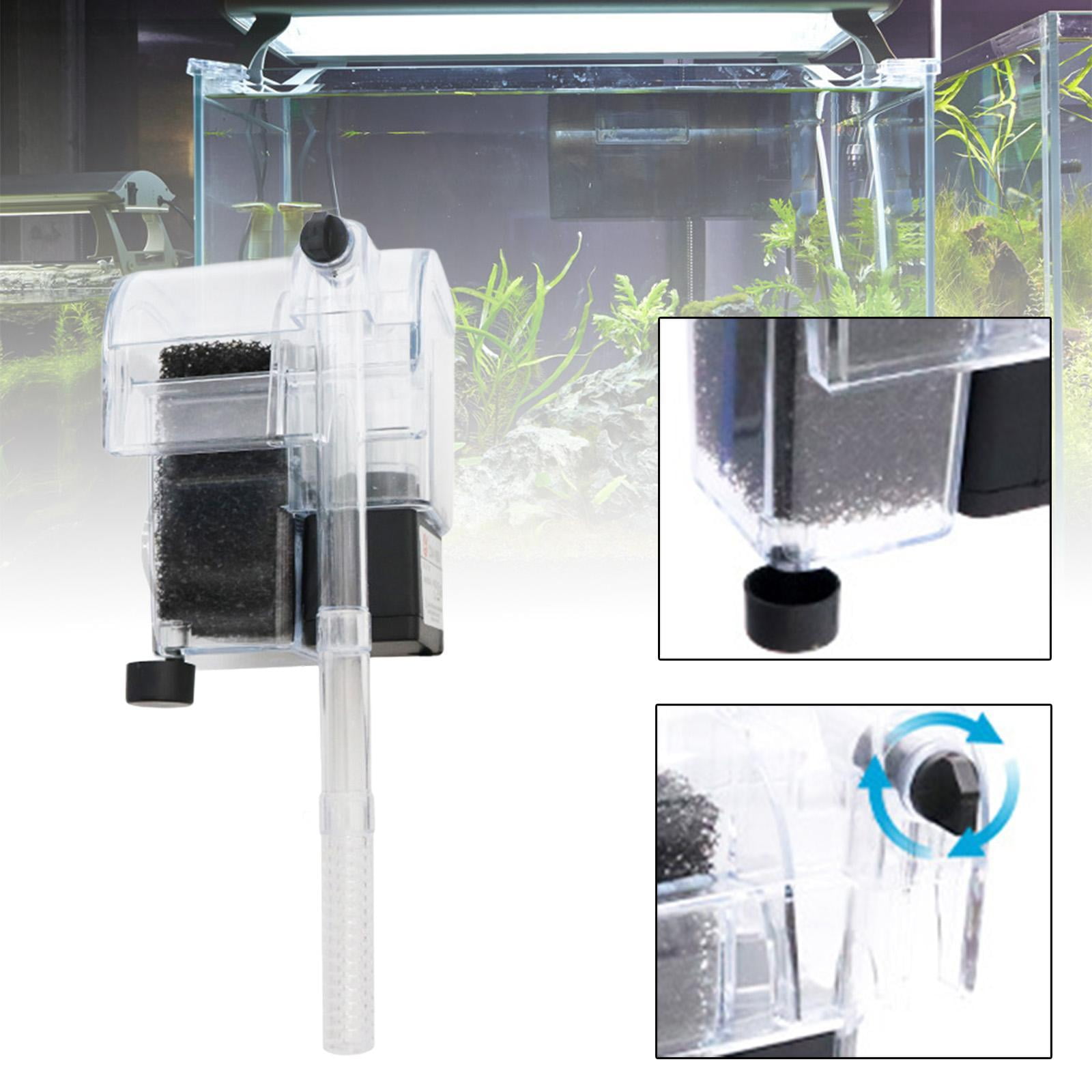 Fzaqwen Aquarium Filter USB Hanging Silent Efficient Compact Small Filtration System 8x7.5x10cm