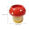 thumbnail image 2 of FRCOLOR Wood Mushroom Mini Figurine Wooden Mushroom Decor Table Centerpiece Shelf Decoration for Living Room Dining Rooms Kitchen and Bedroom, 2 of 8