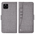 thumbnail image 4 of Compatible avec Google Pixel 5 Étui Portefeuille en Cuir à Rabat Porte-Cartes Support Accessoires pour Cellulaire Porte-Monnaie Fente pour Pièce d'Identité de Crédit Étuis de Téléphone pour Pixel1 Femmes Hommes Gris, 4 of 5