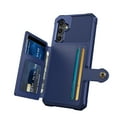 thumbnail image 3 of Allytech Rugged Case for Samsung Galaxy A15 Support Magnetic Car Mount, Premium PU Leather Flip Card Cash Holder Pocket Shockproof Anti-Fall Back Case for Samsung Galaxy A15 - Darkblue, 3 of 7