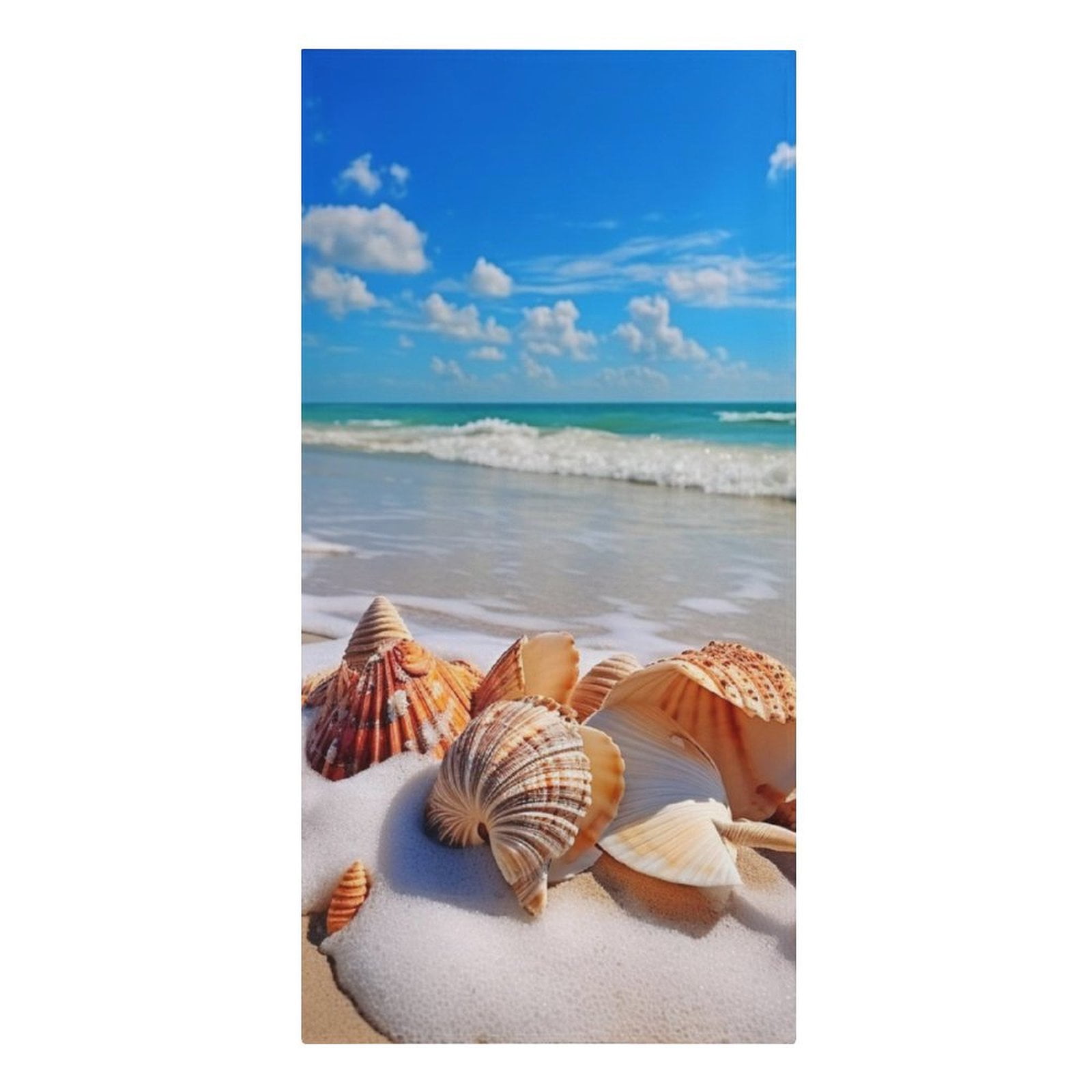 Beach Seashell Coastal Florida Beach Towels Absorbent Quick Dry Towel Sand Free Quick Dry Travel Towels Nautical Beach Summer Microfiber Bath Towel for Travel Sports Bath Swimming 30x60 inch