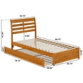 thumbnail image 5 of Emelie Twin XL Platform Bed with Panel Footboard & TXL Trundle in Light Toffee, 5 of 5