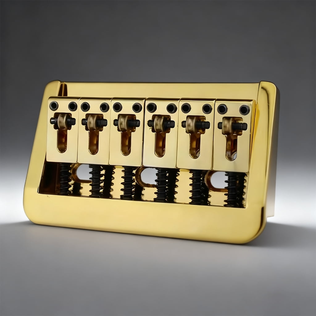 Metal Guitar Bridge Metal Texture for 6 String Electric Guitars Adjustable 10.5mm String Spacing Easy Installation