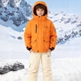 thumbnail image 2 of Mercatoo Girl Boy Ski Suit Kids Snowsuits 2 Piece Waterproo𝐟 Snowboard Hooded Down Jacket Sno𝐰 Pants Ski Bib𝐬 Windproof Winter Warmth, 2 of 8