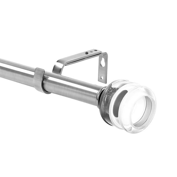 Urbanest Palazzo Crystal Single Curtain Rod and Hardware Set