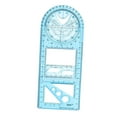 thumbnail image 3 of DYNWAVECA Drawing Template Stationery Measuring Tool Mathematics Multifunctional Geometric Ruler for Teachers Custom Made Mathematics Teaching , Blue Middle, 3 of 6