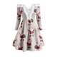 thumbnail image 1 of Vestido informal de mujer con estampado navideño de manga larga y hombros descubiertos a la rodilla para minivestido de fiesta Pompotops hdfakjf8938, 1 of 5