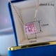 thumbnail image 3 of Collar para mujer, joyería para mujer, collar brillante con un nuevo colgante único y elegante, collar de circonita rosa., 3 of 4