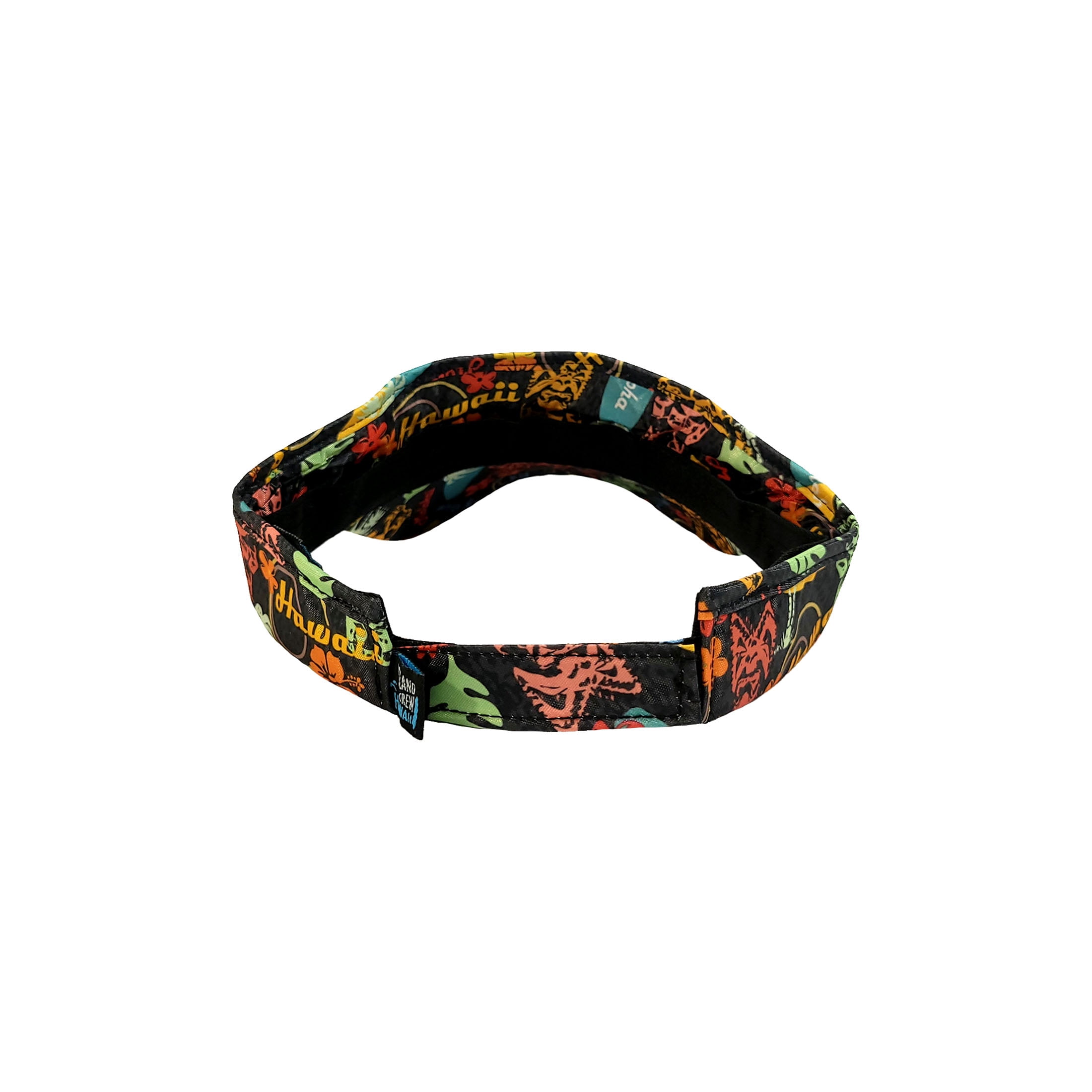 ISLAND CREW HAWAII VISOR: TIKI SURF-BLACK