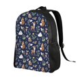 thumbnail image 2 of Cauagu Animals And Wildflowers Print Backpacks,Travel Daypack Casual Laptop Backpack Bookbag Fits 15 Inch Computer for Men Women, 2 of 8