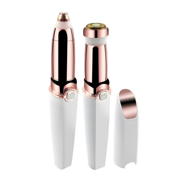 Recortador de cejas eléctrico 2 en 1, recortador de cejas para mujeres, batería/USB, afeitadora, instrumento de depilación facial