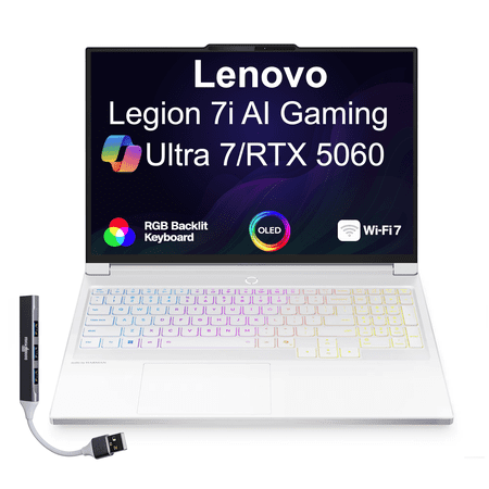 Lenovo Legion 7i, 16.0" OLED, 64GB RAM, 1TB SSD, w/usb port expander