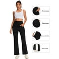 thumbnail image 3 of Hanerdun Women Flare Yoga Pants Workout Leggings Ankle Length Pockets Bootcut Bottoms High Waist Activewear 2XL, 3 of 10