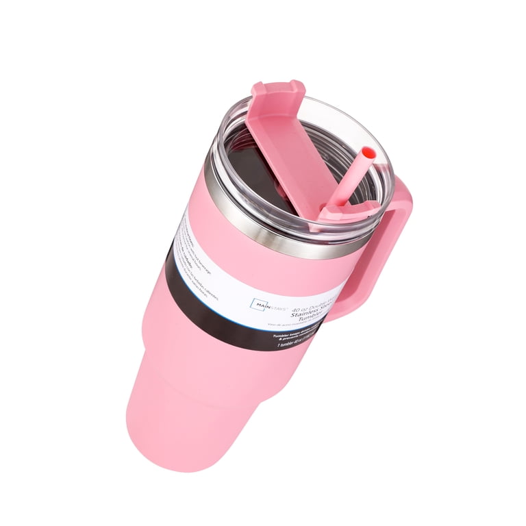 Mainstays 40 oz Pink Double-Wall Insulated Tumbler photo 5