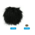 thumbnail image 3 of Uxcell Fluffy Soft Faux Fur Pom Poms for Hats with Snap Button, Black 6Pack, 3 of 6
