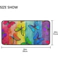 thumbnail image 2 of Rainbow Butterflies Kitchen Rug Door Mat Bath Rug Home Decor Floor Mat Non-Slip Carpet for Kitchen Living Bedroom 39 x 20 Inch, 2 of 6