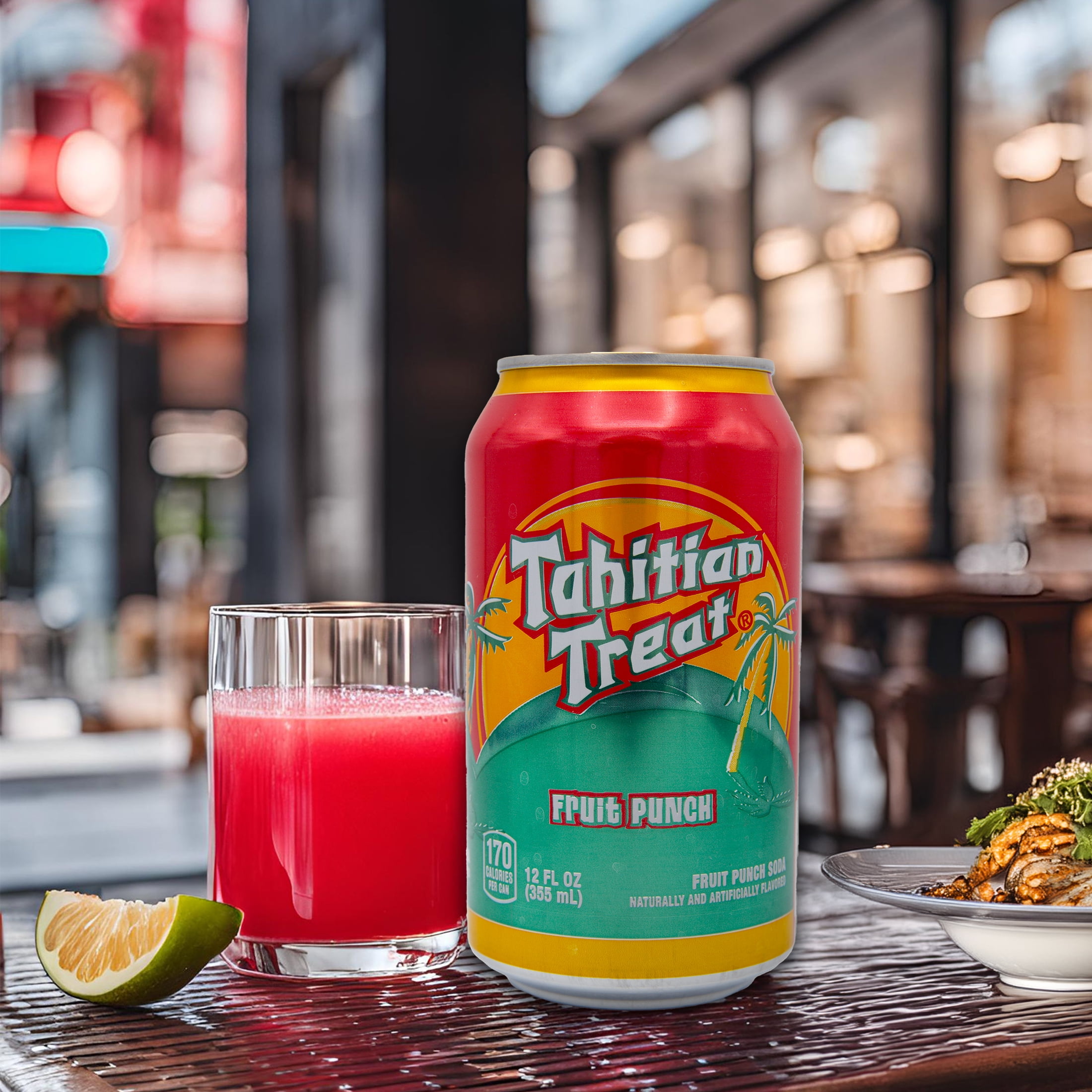 その他 Tahitian goods shop Tahitian Treat Fruit Punch Soda Pop, 12.0 oz, 18 Pack Cans