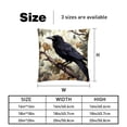 thumbnail image 5 of Crow Velvet Throw Covers Pillow Inserts - Set of 2 Decorative Pillows with Unique Patterns for Home Decor, Couch, Bed - 16x16, 18x18, 20x20 Inches, 5 of 6