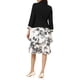 thumbnail image 3 of Conjunto de vestido y chaqueta de 2 piezas INSPIRE CHIC para mujer, vestido sin mangas de gasa con estampado floral y conjunto de chaqueta con panel de contraste, negro, 3XL, 3 of 6