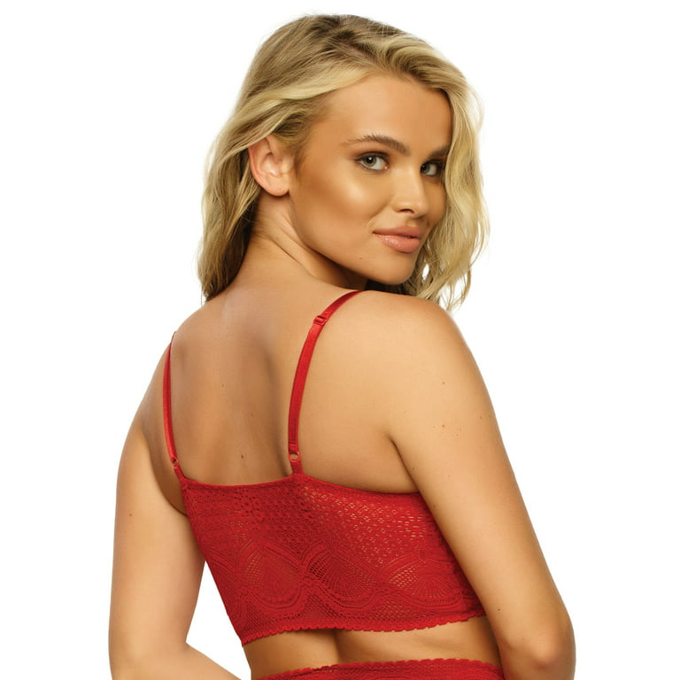 Felina Finesse Cami Bralette - Stretchy Lace Bralettes For Women - Sexy and  Comfortable - Inclusive Sizing, From Small To Plus Size. (Tango Red, 1X-2X)  