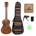 thumbnail image 1 of Ukelele Ukelele de madera de sapeli de 24 "Kit de ukelele con ecualizador LCD, 1 of 8