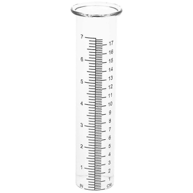 2 Pcs Professional Rain Gauge Tube Practical Glass Rain Measuring Cylinder